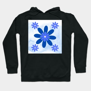 Blue flower Hoodie